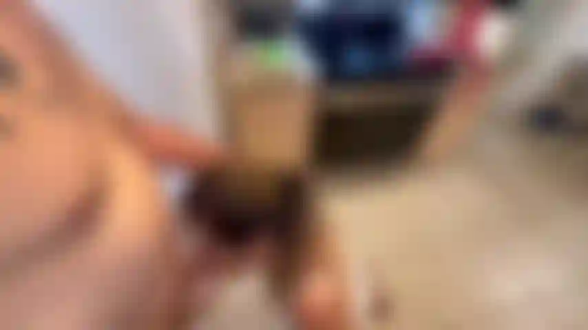 Chocolate Sauce, Whipped Cream, and Cum. All over my face as I suck his cock