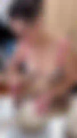 Kitchen Heat - Flour on my hands, warmth from the oven, and not much else. There's something deliciously domestic about baking in next to nothingpeek into my Sunday morning ritual. 11/18/2025--Not Explicit, Lingerie, cleavage, cooking, lifestyle, tease, natural, candid, kitchen, cozy--