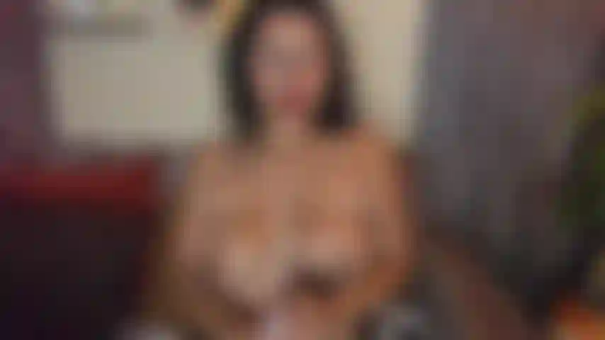 Hands squeeze my slippery, glossy big boobs.