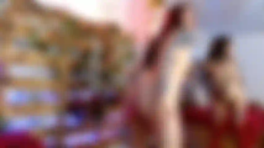 patting my cameltoe and ass, while I take off my red lingerie, rub my pussy, and put my dildo in my so well