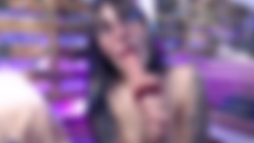 Boobs & wet blowjob tease licking with passion.