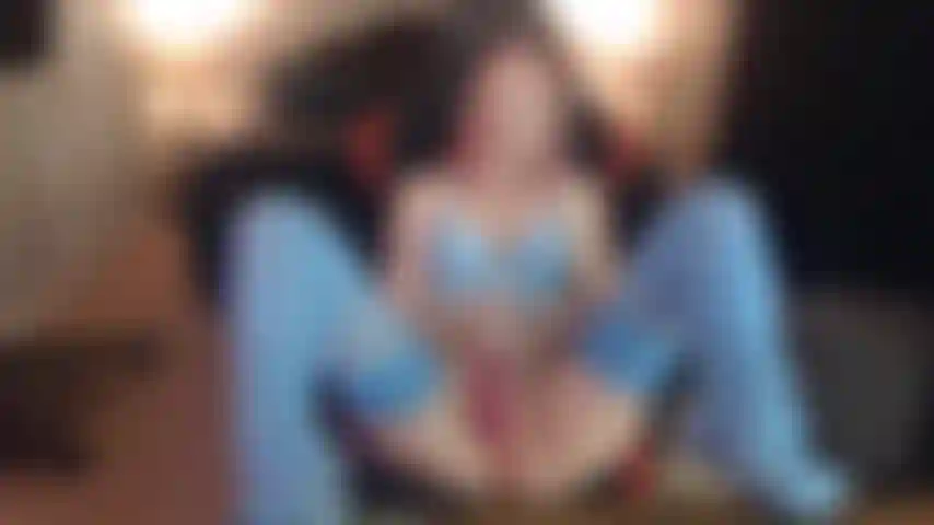 Blue stockings and cumming