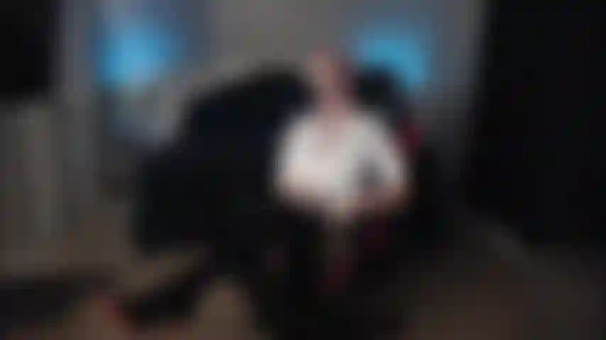 Office garb masturbation