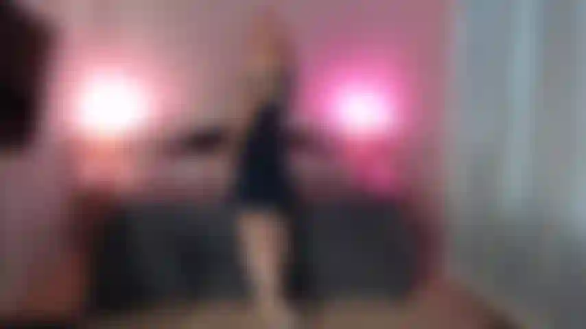 Dress and clear heels, masturbation using vibrator