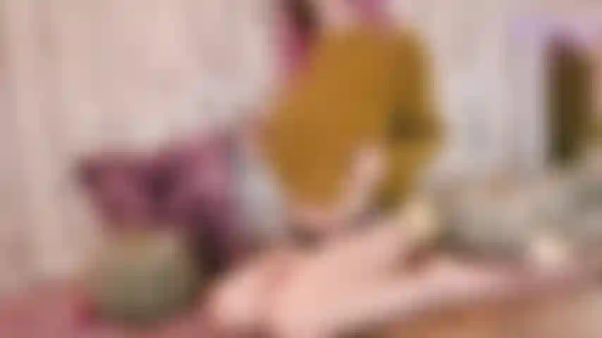 Powerful Orgasm in Sweater With Wand