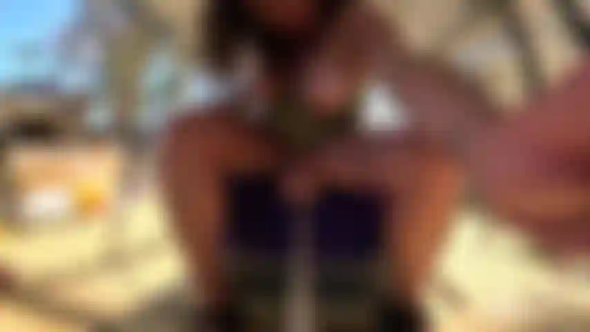 Throw back to last summer when I enjoyed some time outside on the deck at my RV with my fuck machine. I set it up and pound my pussy until I cum and squirt everywhere.