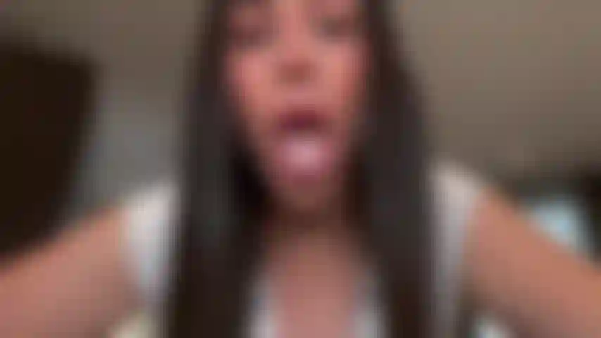 Giantess licks & spits on you!