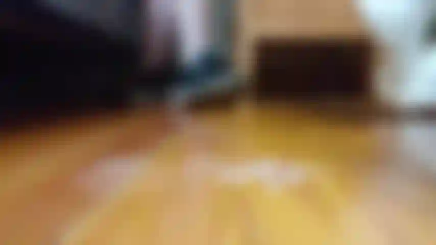 Walking in cum with my little dirty feet