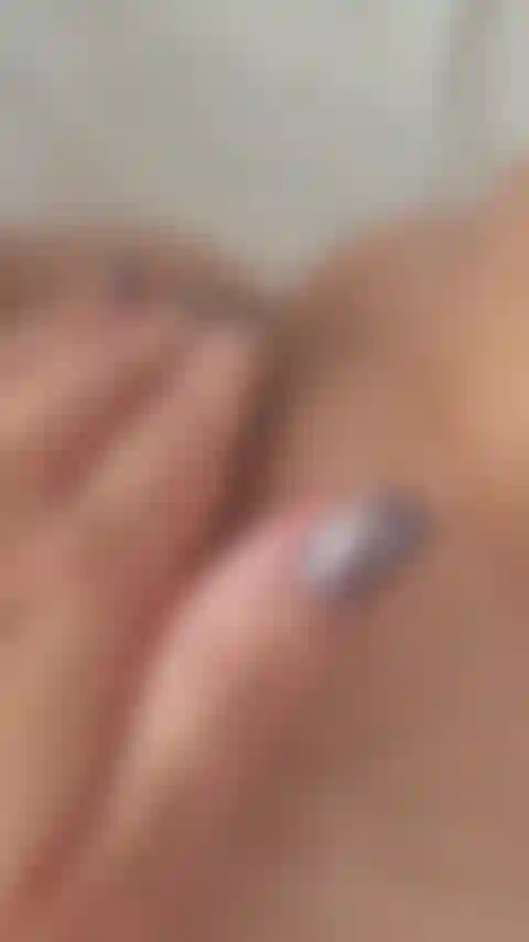 Hairy pussy close up masturbation with sparkly nails