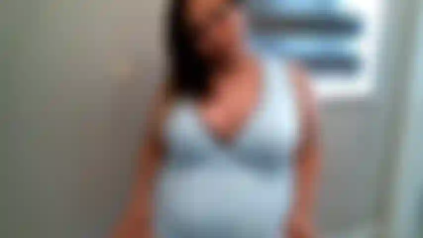 Pregnant and Humping deliciously Kim just gets more HORNY every day (Bare BELLY & TITS - No Audio)