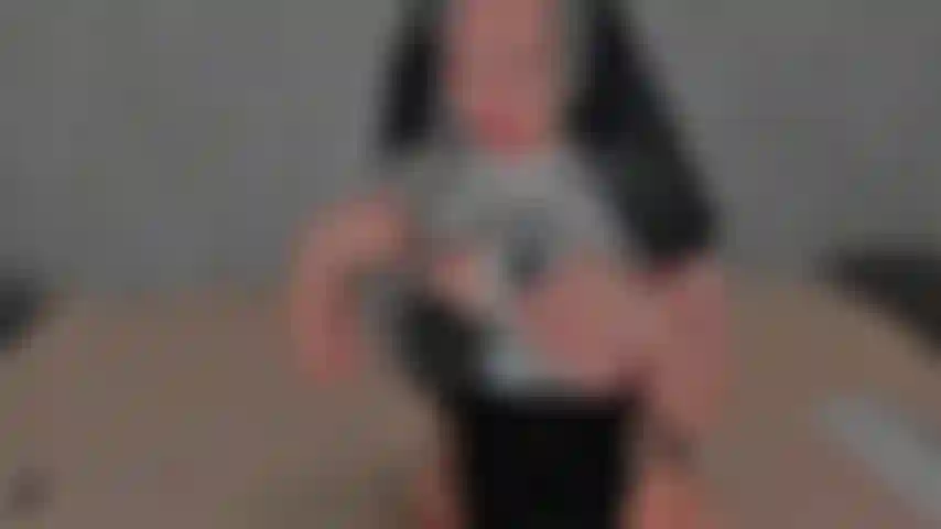 Nun playing with pussy and smoking