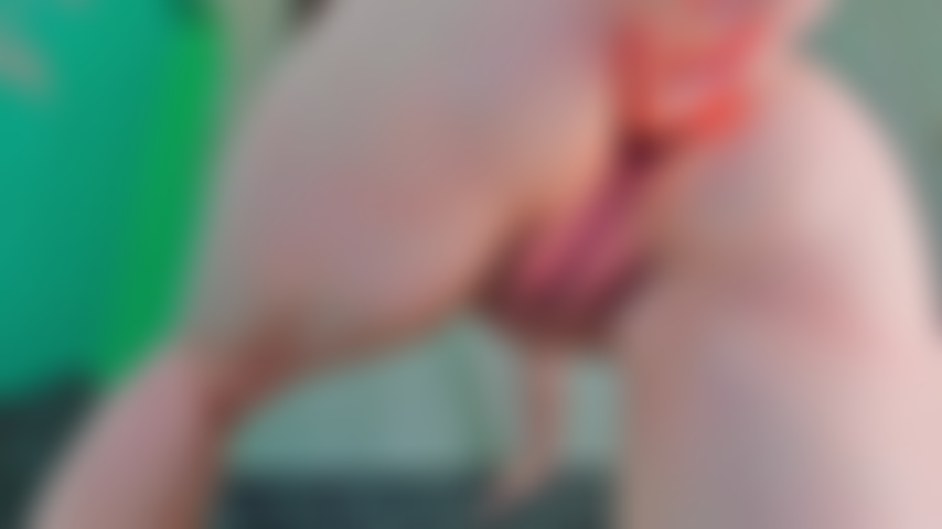 Standing ass and pussy fuck with dildo.