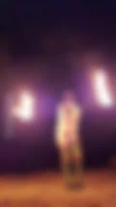 First time im spinning fire naked