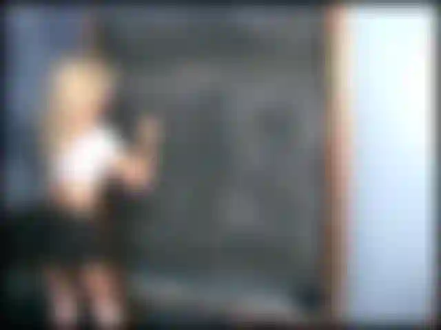 Schoolgirl Christie toys her tight pussy