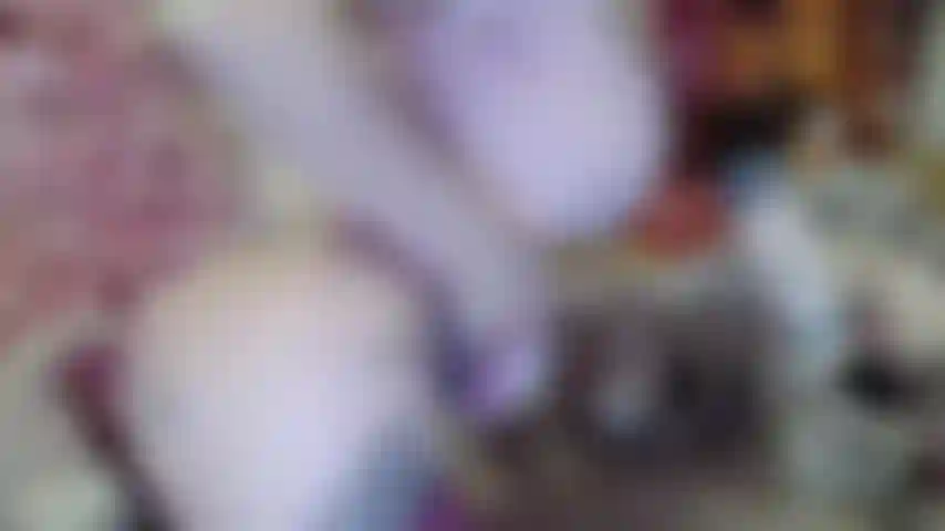 sexy pink miss santa , stripping off oiling titts , sucking big brown  dildo , titty fucking , and wanking  sucking his big g brown balls