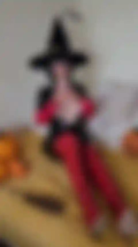Halloween PVC Gloved Booted Witch doing ANAL! Cum treats
