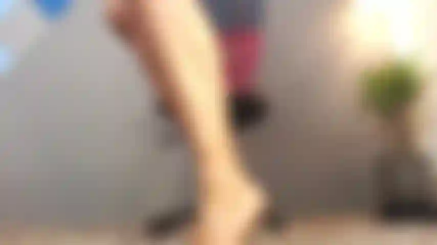 My feet dancing to the rhythm of the music