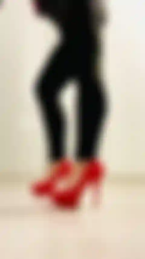 Domina heels for submissive little bitch.