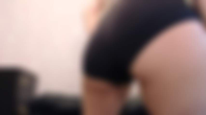 farts in black yoga shorts