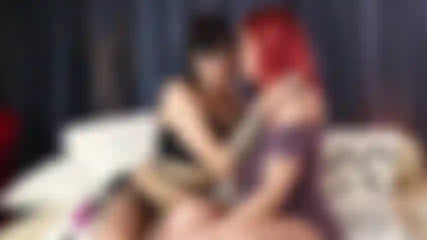 Lesbians playing with dildo