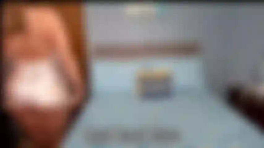 Short satin nighty show off.