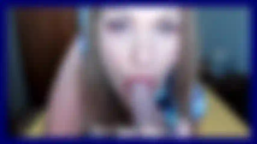 Sucking and Fucking Dildo- Showing off sexy thong in sexy dress then sucking dildo, spreading legs in blue heels. Dirty talk.