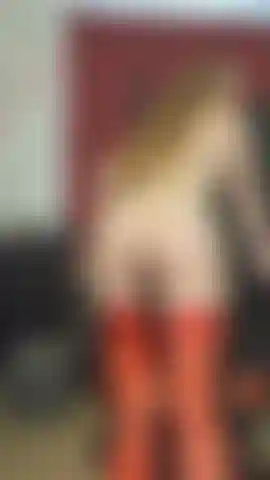 playing in red thigh highs