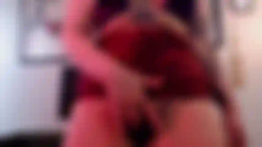 Fucking Myself Until I Cum in Purple Gstring Bikini and Pink and Black Mini Skirt